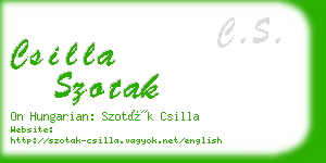 csilla szotak business card